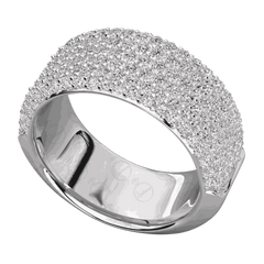 1.50 TCW Round Cut Half Eternity Moissanite Ring for Women