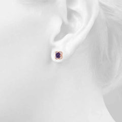 5MMRound Cut Floral Style Earrings For Women