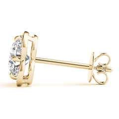 5MMRound Cut Floral Style Earrings For Women