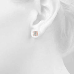5MMRound Cut Floral Style Earrings For Women