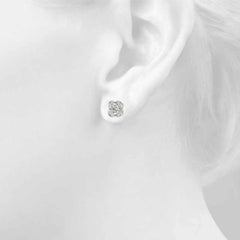 5MMRound Cut Floral Style Earrings For Women