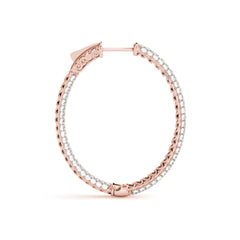 1.10MM Round Cut Hoop Earring For Women