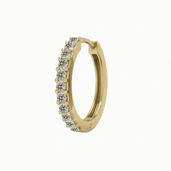 0.70 CTW Round Cut Huggie Hoop Lab Grown Diamond Earrings for Women