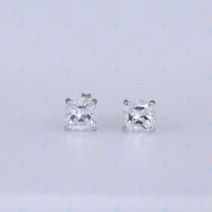 3.00 CTW Cushion Cut Stud Lab Grown Diamond Earrings for Women