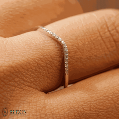 0.1005 TCW Round Cut Moissanite Diamond Half Eternity Wedding Band For Women Promise Band