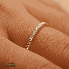 0.54 TCW round Shape Moissanite Diamond Full Eternity Wedding Band for Women Unique Jewelry Gift for Her