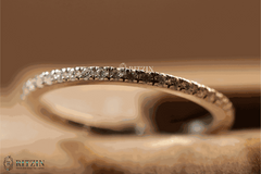 0.54 TCW round Shape Moissanite Diamond Full Eternity Wedding Band for Women Unique Jewelry Gift for Her