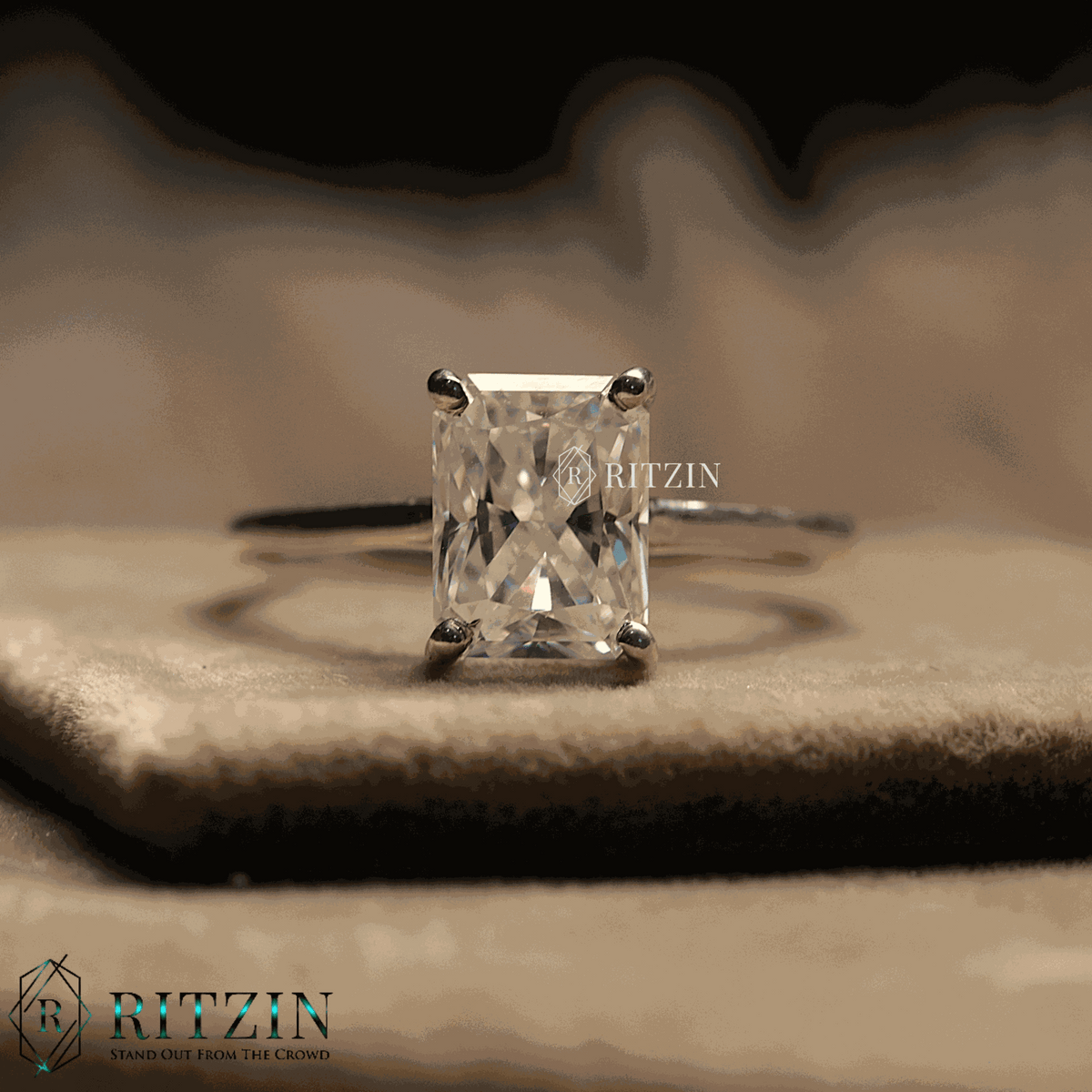 Women's Unique 1.8606 TCW Radiant Cut Hidden Halo Style Solitaire Engagement Ring For Women Exclusive Jewelry Gift for Her