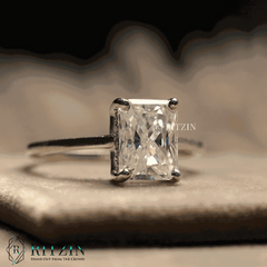 Women's Unique 1.8606 TCW Radiant Cut Hidden Halo Style Solitaire Engagement Ring For Women Exclusive Jewelry Gift for Her