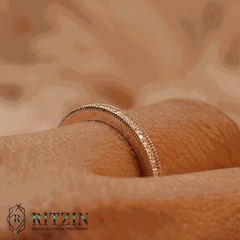 Women's Exclusive 0.42 TCW round Shape Moissanite Half Eternity Anniversary Band Perfect Gift for Her