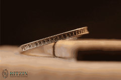 Women's Exclusive 0.42 TCW round Shape Moissanite Half Eternity Anniversary Band Perfect Gift for Her