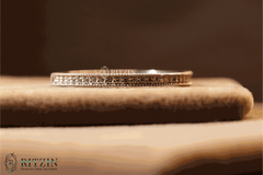 Women's Exclusive 0.42 TCW round Shape Moissanite Half Eternity Anniversary Band Perfect Gift for Her