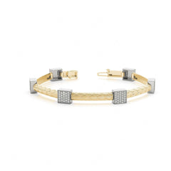 1.10 MM Round Cut Diamond Prong Set Tennis Unique Style Bracelet For Women