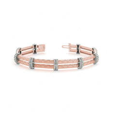 1.40 MM Round Cut Diamond Prong Set Tennis Unique Style Bracelet For Women
