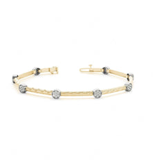 2.00_MM Round Cut Diamond Prong Set Tennis Unique Style Bracelet For Women
