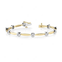 3.00 MM Round Cut Diamond Tennis Bracelet For Women