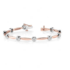 3.00 MM Round Cut Diamond Tennis Bracelet For Women