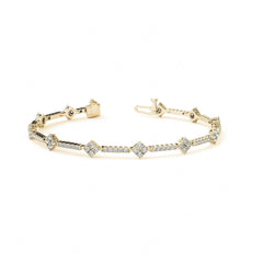 2.00 MM Round Cut Diamond Prong Set Tennis Unique Style Bracelet For Women