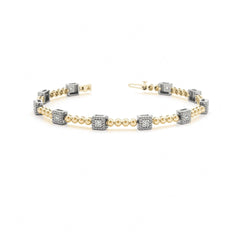 5.00 _MM Round Cut Diamond Flush Set Tennis Bracelet