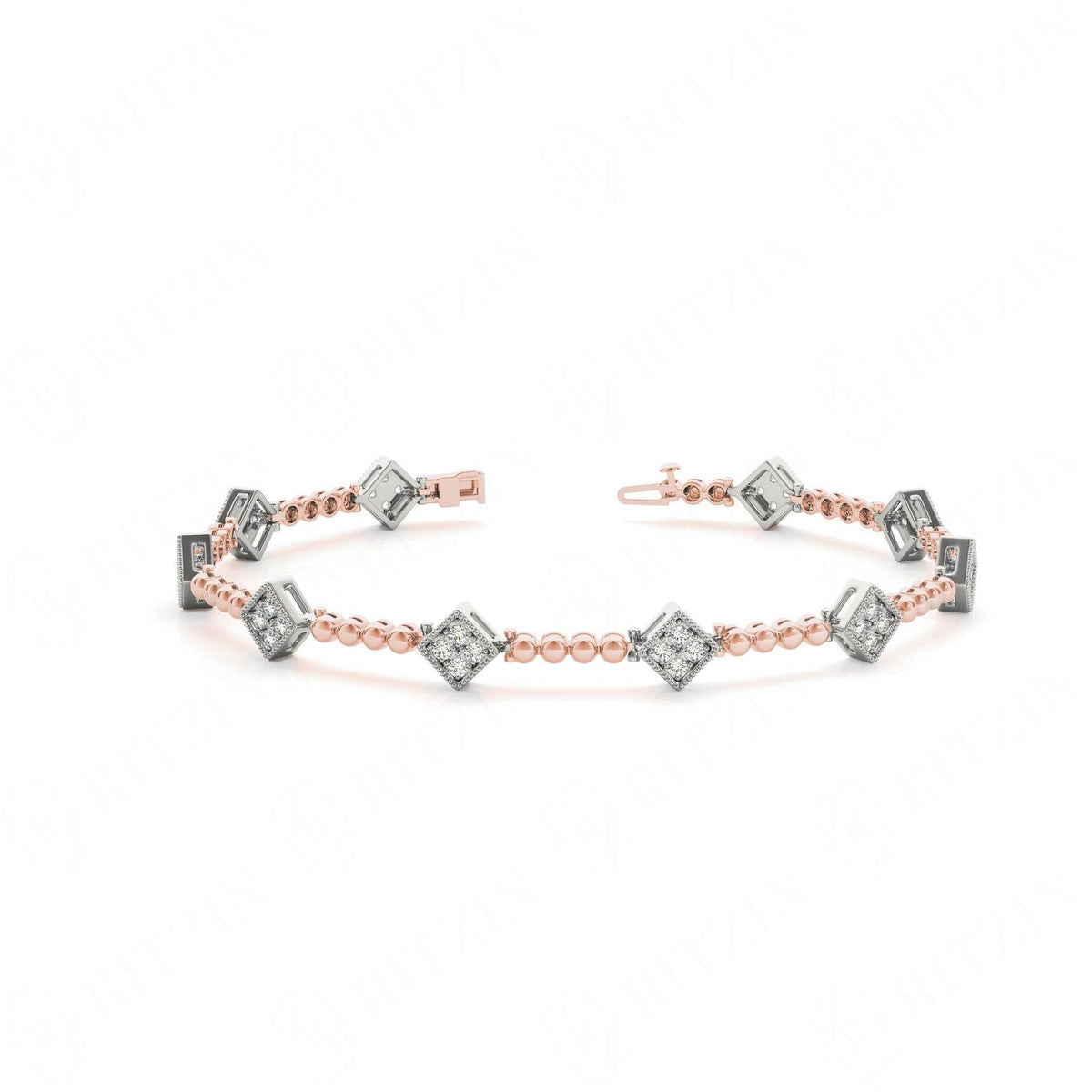 3.00 MM_Round Cut Diamond Prong  Set Tennis Bracelet