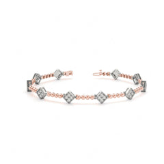 3.00 MM_Round Cut Diamond Prong  Set Tennis Bracelet