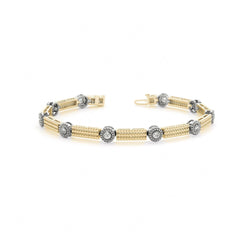 4.00 MM Round Cut Diamond Bezel Set Tennis Bracelet For Women