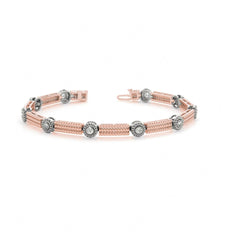 4.00 MM Round Cut Diamond Bezel Set Tennis Bracelet For Women