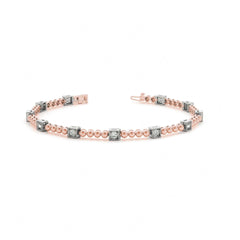 4.50mm round cut diamond Prong  Set Tennis Bracelet