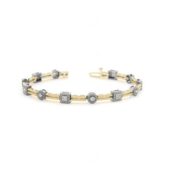4.00 MM Round Cut Diamond Bezel Set Tennis Bracelet For Women