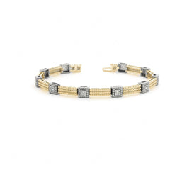 4.00 MM Round Cut Diamond Flush Set Tennis Bracelet