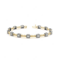 3.00 MM Round Cut Diamond Prong Set Tennis Bracelet