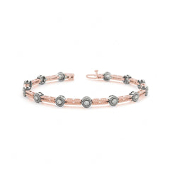 4.50 MM Round Cut Diamond Prong Set Tennis Bracelet For Women