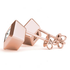 6 mm Princess Cut Solitaire Style Earrings For Her