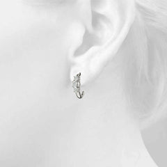 5 MM Round Cut 3 Stone Style Prong Earrings