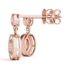 3.00MM Round Cut Pear Shape Cluster Earrings For Women