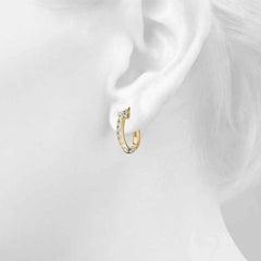2.50 MM Round Cut j hoops earrings