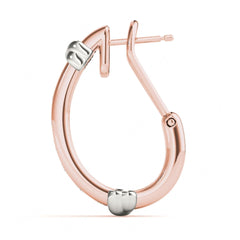 2.50 MM Round Cut j hoops earrings