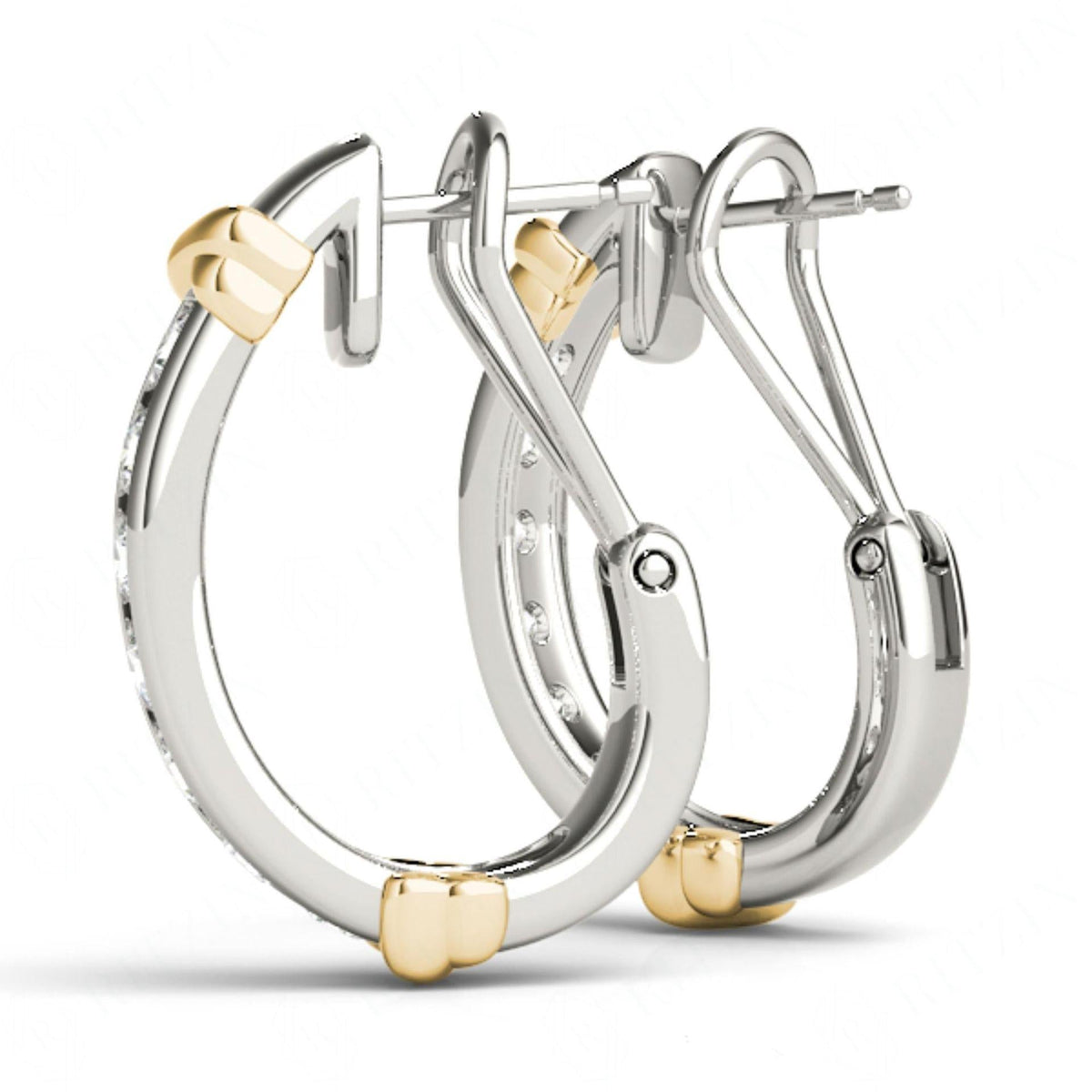 2.50 MM Round Cut j hoops earrings