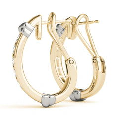 2.50 MM Round Cut j hoops earrings