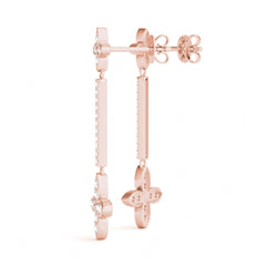 1.5MM Round Cut Dangle Big Earrings Fo_ Her/Women_
