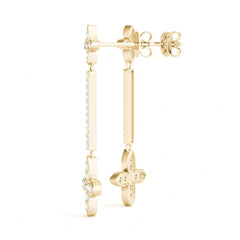1.5MM Round Cut Dangle Big Earrings Fo_ Her/Women_
