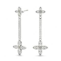 1.5MM Round Cut Dangle Big Earrings Fo_ Her/Women_