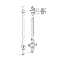 1.5MM Round Cut Dangle Big Earrings Fo_ Her/Women_