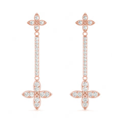 1.5MM Round Cut Dangle Big Earrings Fo_ Her/Women_