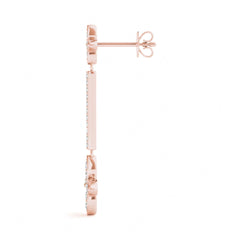 1.5MM Round Cut Dangle Big Earrings Fo_ Her/Women_