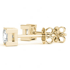 5.50MM Princess Cut Solitaire Style Stud Earrings For_Women_
