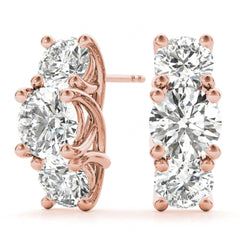 5.50 MM Round Cut Prong Setting Earring