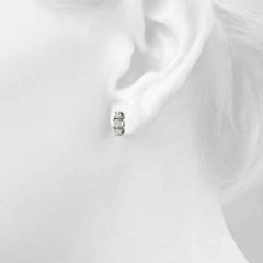 2.50 MM Round Cut 3 Stone Earrings