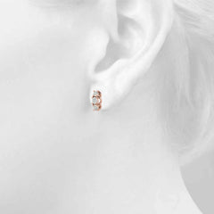 2.50 MM Round Cut 3 Stone Earrings