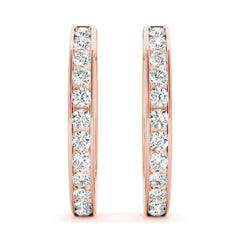 Round Cut Standard Hoop earrings For Her/Women